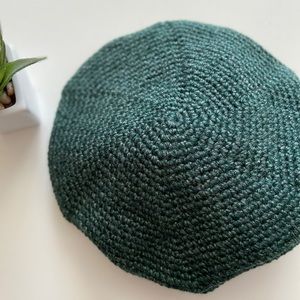 Tam Wool Hat Forest Green Handmade